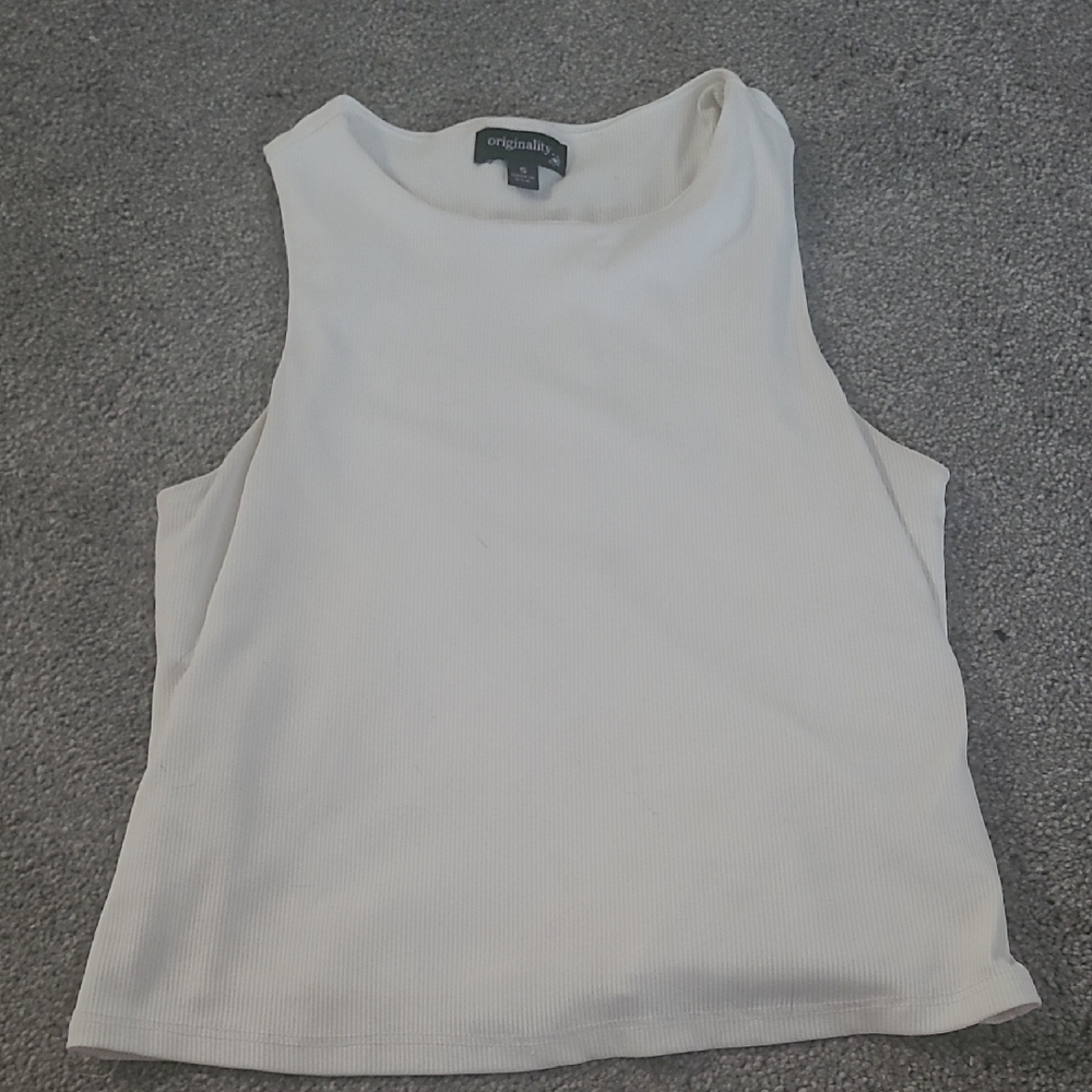 White Sleeveless Top